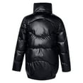 thumbnail image 6 of Hvyesh Winter Shiny Puffer Jacket for Women Zipper Stand Collar Padded Jackets Warm Long Sleeve Coats Outwear Loose Windproof Puffer Coats, 6 of 7