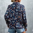 thumbnail image 6 of Aloohaidyvio Womens Button Down Long Sleeve Shirt Floral Soft Wrinkle Free Basic Tops Business Formal Casual Blouse, 6 of 6