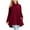Red, variant on Pleated T Shirts Flowy Tunic Teacher Shirts Plus Size Long Sleeve High Neck Blouses
