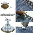 thumbnail image 5 of Fznkrag 40Pcs Jeans Button Tack Buttons Metal Replacement Craft Working Kit, 5 of 6