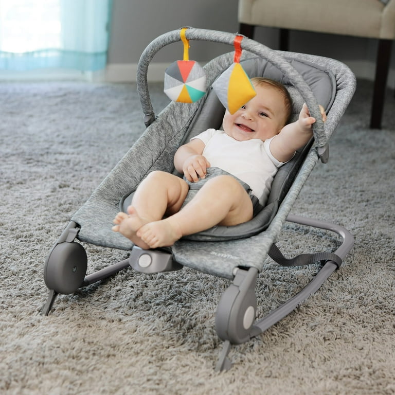 Summer by Ingenuity 2 in 1 Baby Bouncer Rocker Duo Light Gray Tweed