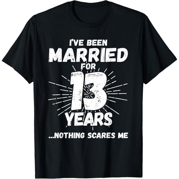 Premium Daily Comfort - Couples Married 13 Years - Funny 13th Wedding Anniversary T-Shirt