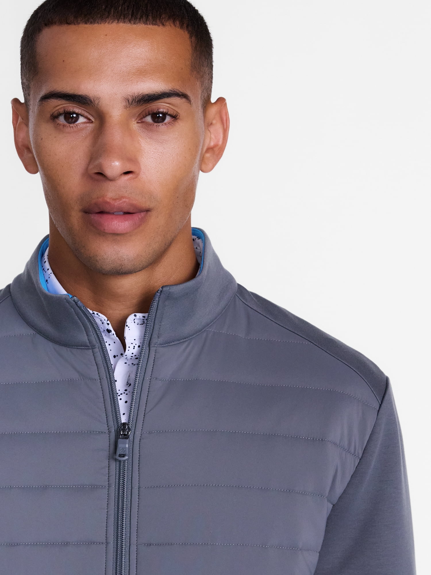 Birdie Bound Men's and Big Men's Tiger Quilted Hybrid Golf Jacket, Sizes XS-5XL