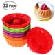 thumbnail image 1 of BRIGHTFUFU OUNONA 12Pcs Molde de pastel de gasa redondo de silicona Herramienta de hornear postre de gasa de silicona (colores aleatorios), 1 of 7