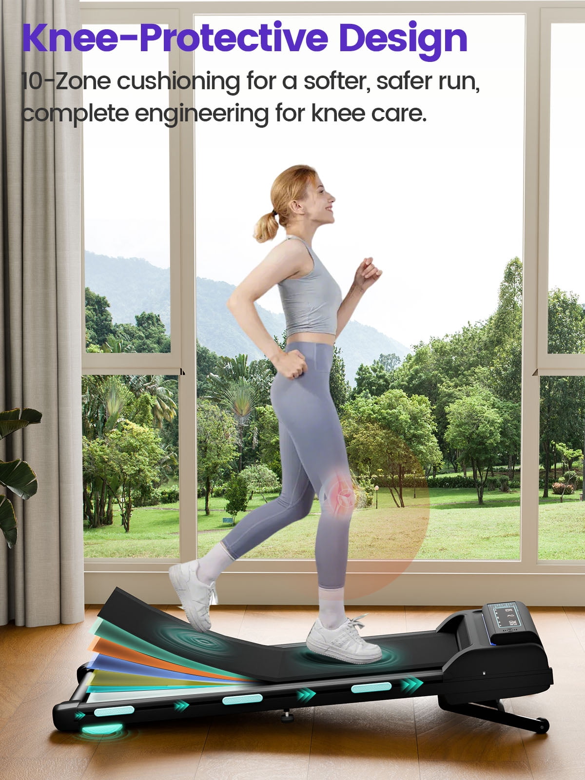 Chiccushion Auto Incline Treadmill, 3.5hp, 450 lbs, 0.6-6.8 mph Speed, 12 Percent Incline,Remote Control, Led Display & App Connect for Home Use