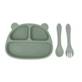 thumbnail image 2 of Kit de Plato de Cena para bebé con Cuchara Tenedor Platos de Succión para bebé 3 Rejillas Divididas Platos de Entrenamiento de Silicona Suave Resistentes a Caídas Tazón ANGGREK  Otros, 2 of 8