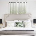 thumbnail image 4 of Sage Green Kitchen Curtains Short 45 Inch Length, Floral Stripe Gradient Simple Branch Texture Grommet Top Bedroom Living Room Curtains, Light Filtering Cafe Curtain Drapes 2 Panels Set 84''x45'', 4 of 9
