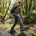 thumbnail image 2 of Men's Hiking Boots Outdoor Mid Trekking Backpacking Mountaineering Shoes,Green, 2 of 8
