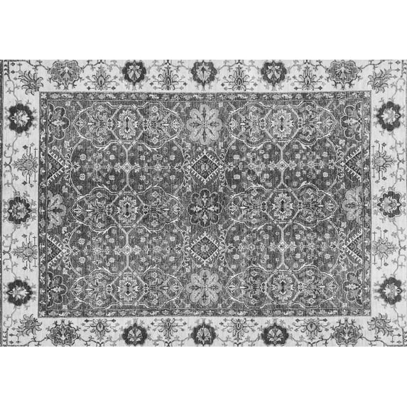 Ahgly Company Indoor Rectangle Oriental Gray Traditional Area Rugs, 7' x 9'