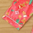 thumbnail image 7 of NIEWTR Toddler Girl Boy Christmas Pajamas Santa Claus Button 2 Piece Pajama Set Little Kids Christmas Pjs Nightgown Christmas (18-24 Months,Watermelon Red), 7 of 7
