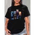 thumbnail image 1 of Graphic Print Round Neck Sports T-shirt, Short Sleeve Running Casual Tops, Women's Activewear, 1 of 7