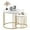 White, variant on YORKING Nesting Coffee Table Set of 2, Round Table Set, Morden End Side Night Stand for Bedroom Dining Room （Wood）