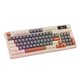 thumbnail image 1 of Teclado mecánico ruso ergonómico universal de 38,5 x 14,5 cm con teclas PBT. café beige, 1 of 9