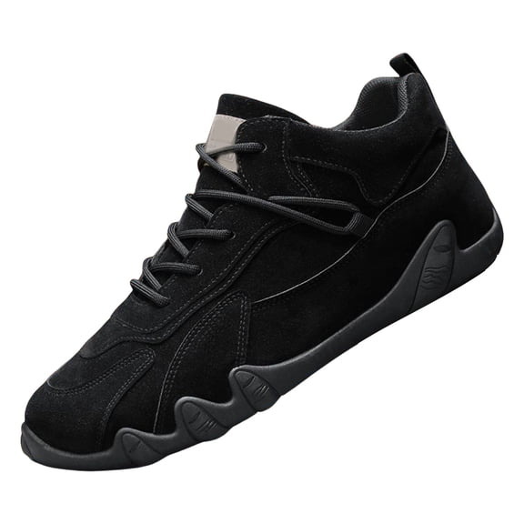 AUDeals Men High Top Work Shoes Waterproof Non Slip Casual Outdoor Sneakers Durable Labor Boots Comfortable Board Shoes (Black, 10)