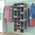 thumbnail image 3 of coastal rose Hanging Shoe Organizer for Closet, 24 Sections Shoe Holder Hanger Rack, Space-saving Shoe Organizers and Storage, 3 of 7
