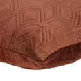 thumbnail image 4 of Gray Quilted Velvet Zig Zag Decorative Lumbar Pillow, 4 of 5