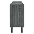 thumbnail image 3 of Console Entry Table Sideboard Cabinet, Dark Grey Gray, Wood, Metal, Industrial Living Lounge Cafe Lobby Hospitality Restaurant, Modern Contemporary HB34577, 3 of 10