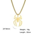 thumbnail image 7 of EUEAVAN Gold Spider Pendant Necklace Stainless Steel Box Chain Animal Male Jewelry, 7 of 7