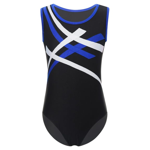 Doomiva Boys Gymnastics Leotard Tank Top Bodysuit for Kids Athletic Ballet Dance Bodysuit One Piece Dancewear Blue 6