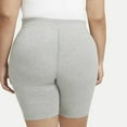 thumbnail image 4 of Nike Sportswear Essential Women's Mid-Rise Bike Shorts (Plus Size) Color: Dark Grey Heather/White Size: 3X, 4 of 4