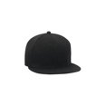 thumbnail image 1 of Stretchable Wool Blend Flat Visor Pro Style Cap, Black Small/Medium, 1 of 1