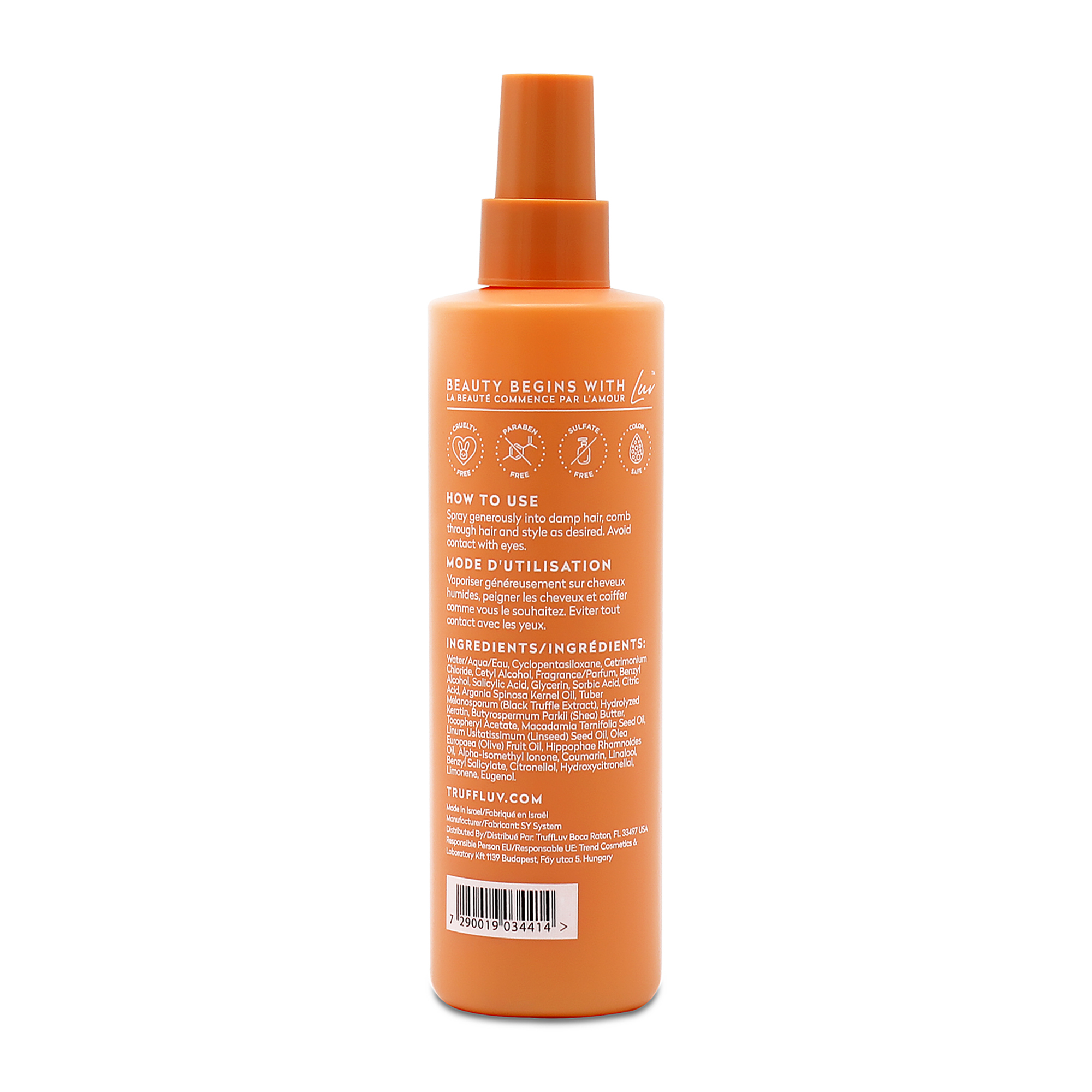 TruffLuv Argan Leave-In Mask, Hydrating Hair Mask, 8.4 oz