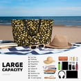 thumbnail image 4 of Large Beach Bags Water-resistant Sandproof - Gold Glitter lightning B Cute Beach Tote Bags for Women with Zipper, 4 of 6