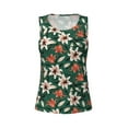 thumbnail image 4 of Fotbe Lilies Flowers Womens Loose Fit Casual Flowy Slim-Fit Tank Tops Athletic Round Neck Trendy Sleeveless Summer Tops for Gym and Yoga-X-Large, 4 of 9