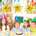 thumbnail image 2 of Star Balloons TOTAFAM Gold, 60 unidades, con forma de cono de aluminio con 12 puntas, 2 of 7
