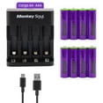 thumbnail image 1 of Cargador Pilas Baterías + 8 AA Recargables Monkey Soul USB-C, 1 of 8