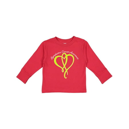 

Inktastic Lymphoma Awareness with Lime Green Ribbon Heart Gift Toddler Boy or Toddler Girl Long Sleeve T-Shirt