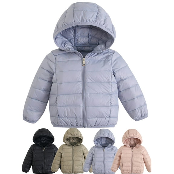 Yuanyu 2-9T Child Boy Girl Puffer Jacket Kid Toddlers Lightweight Snowsuit OutWear Hooded Water-Resistant Coat