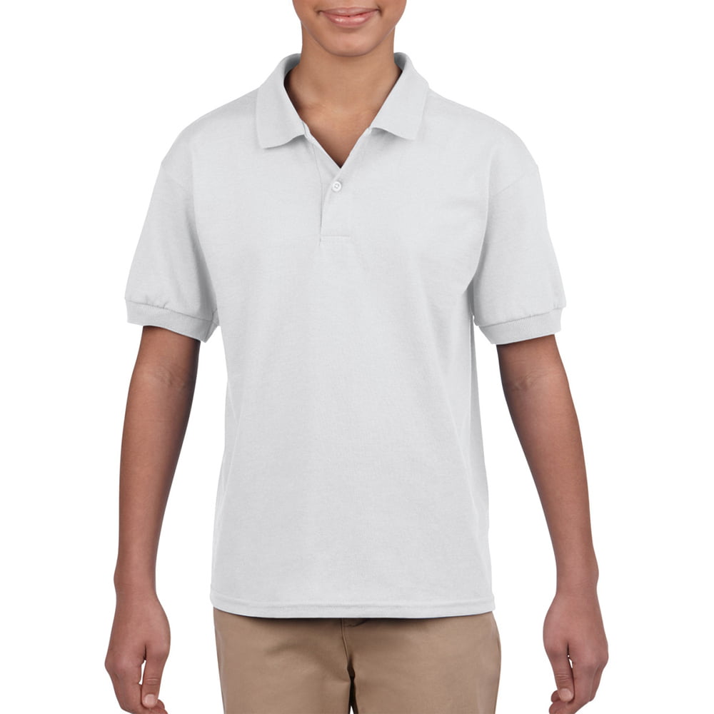 Gildan Childrens Kids DryBlend Jersey Plain Cadat Collar Polo Shirts T-shirt 