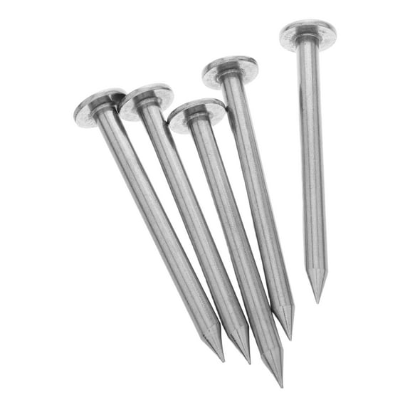 WORGEOUS 5pcs Low Profile Survey Stakes Heavy Duty Low Profile Survey Markers Property Line Nails Flat Ground Nails Yard Anchor Line Markers