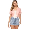 thumbnail image 2 of iClosam Cropped Cardigan for Women Summer Short Sleeve Sheer Shrug Open Front Lightweight Lace Crochet Bolero for Dress, 2 of 7