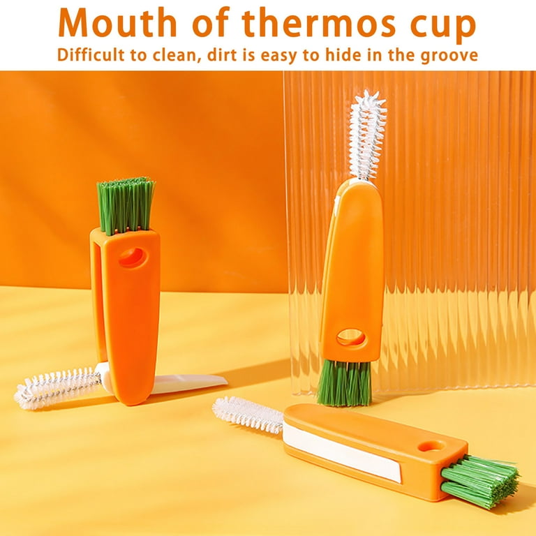 3-in-1 Cup Lid Crevice Cleaning Brush U-shaped Cup Cover Cleaning