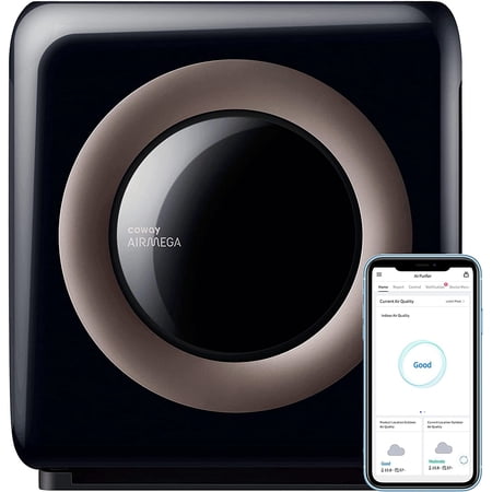 Airmega AP-1512HHS App-Enabled Smart Technology Compatible with Amazon Alexa True HEPA Air Purifier Black/Bronze