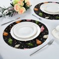 thumbnail image 4 of 15.4" Round Placemat Set of 1 Polyester Fabric Place Mats Non-Slip Dining Kitchen Table Mats for Kitchen Party Decor Colorful Swirl-shaped Candies, 4 of 5