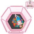 thumbnail image 3 of 55'' Toddlers Trampoline with Safety Enclosure Net and Balls, Indoor Outdoor Mini Trampoline for Kids, 3 of 8