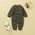 thumbnail image 6 of Sngxgn Baby Boy Romper Fall Winter Clothes Ruffle Long Sleeve Bodysuit Jumpsuit(Green,62), 6 of 9
