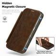 thumbnail image 2 of TECH CIRCLE For iPhone 16 Flip Wallet Phone Case 6.1" 2024 Release with 3 Card Slots, RFID Blocking, Compatible with MagSafe, Magnetic Closure, PU Leather Protective Lightweight Cover, Coffee, 2 of 8
