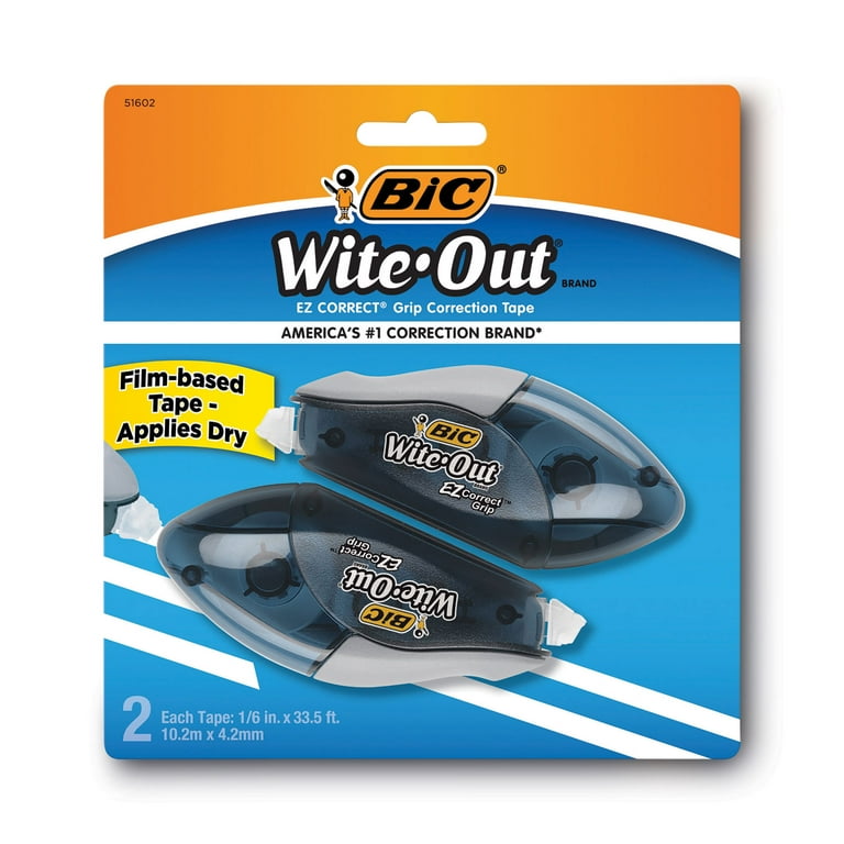 Wite-Out EZ Correct Grip Correction Tape, NonRefill, Smoke Applicator, 0.17 Wite-Out EZ Correct Grip Correction Tape, NonRefill, Smoke Applicator, 0.17
