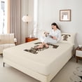 thumbnail image 3 of Erosebridal Teens Adults T Personalized Initial Full Size Sheets 4-Piece,Leopard Print Bow Knot Bed Sheets For Girls Boys, 3 of 5