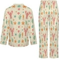thumbnail image 6 of Top-kevin Women's Pajama Sets Pizza Slice Pattern Long Sleeve Lounge Sets Pjs Sleepwear with Pockets, 6 of 12