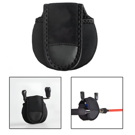 AOMRCOL 2026 New Fishing Reel Cover Bags Fly Fishing Reel Protection Sleeves Neoprene Protective Case Reels Pouch for Baitcaster Reels and Outdoor Fishing Black