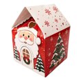 thumbnail image 2 of Christmas Magic House Gift Box Cottage Shaped Handle Packaging Gingerbread | Lidded Cardboard Container for Cookies Candy Small Presents Holiday Party Favor Storage Carrying Display Seasonal Treats, 2 of 4