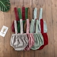 thumbnail image 2 of Carolilly Children Solid Color Suspender Shorts Infant Adjustable Pants with Button Summer Fashion Shorts, 2 of 6
