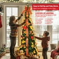 thumbnail image 4 of 6ft Prelit Pop Up Christmas Tree 150 LED 8 Modes Pre-Decorated Christmas Tree Collapsible Christmas Tree Warm White Light for Christmas Holiday Decoration, 4 of 9