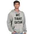 thumbnail image 5 of Not Today Satan Funny Christian Zip Up Hoodie Men's Women's Brisco Brands S, 5 of 6