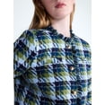 thumbnail image 5 of Free Assembly Women's Cropped Tweed Jacket with Fringe Trim, Sizes XS-XXL, 5 of 7